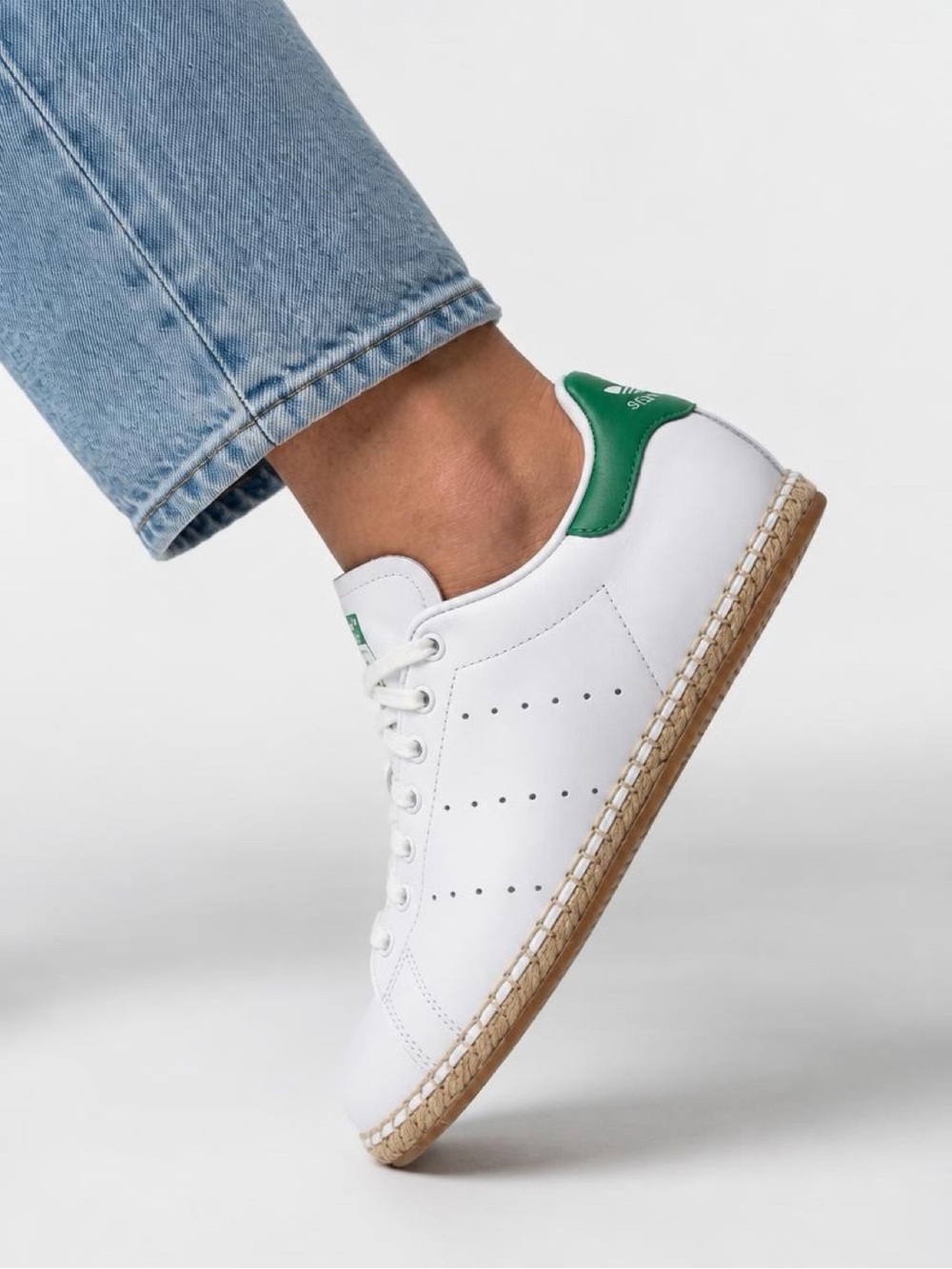 NWT adidas Stan Smith Women's Sneaker with Espadrille Accent Sz 8